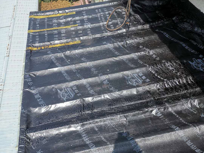 陽臺(tái)雨棚防水處理：1.清潔雨棚的表面;2.在需防水處理的區(qū)域涂上基層防水涂料，當(dāng)其仍為濕潤時(shí)，把適合尺寸的縫織聚酯布鋪于其上，確?？p織聚酯布不起泡，不起皺，再用基層防水涂料浸透縫織聚酯布，至全干;3.最后涂兩層表層防水涂料;4.養(yǎng)護(hù)。