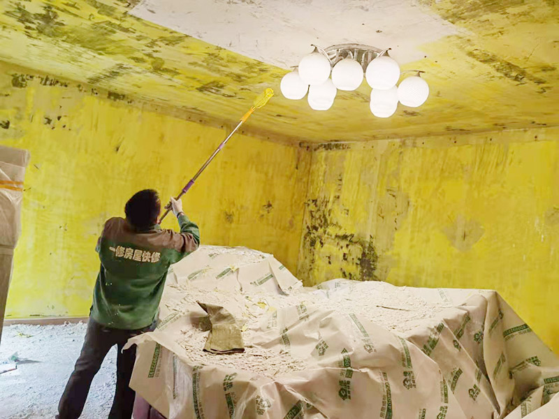 客廳墻面拆除翻新：墻面如果出現(xiàn)細(xì)微白色粉末，說明墻內(nèi)鹽分在析出，這時候建議大家可以用尼龍刷或鐵刷將其刷除，在觀察幾天，確定不再有白色粉末析出，且待水泥墻面干燥磨平，便可上漆。若水泥墻表面白色粉末多且不斷析出，將其清理后，可先上一道墻面底漆，預(yù)防日后鹽分侵蝕，形成壁癌。也不要在三個月內(nèi)使用油性涂料或不透水的壁紙涂刷或裝修?？梢允褂玫痘蚴氰F刷來除去墻面剝落的漆膜，然后利用砂紙將墻面表層磨平就可以了。用批土刀來修整墻體的表面，有的墻面會出現(xiàn)污漬、開裂、起泡等現(xiàn)象，都要及時做處理。墻面涂刷的時候應(yīng)該先從頂部開始