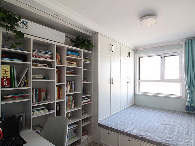 簡約風(fēng)書房裝修實(shí)景圖