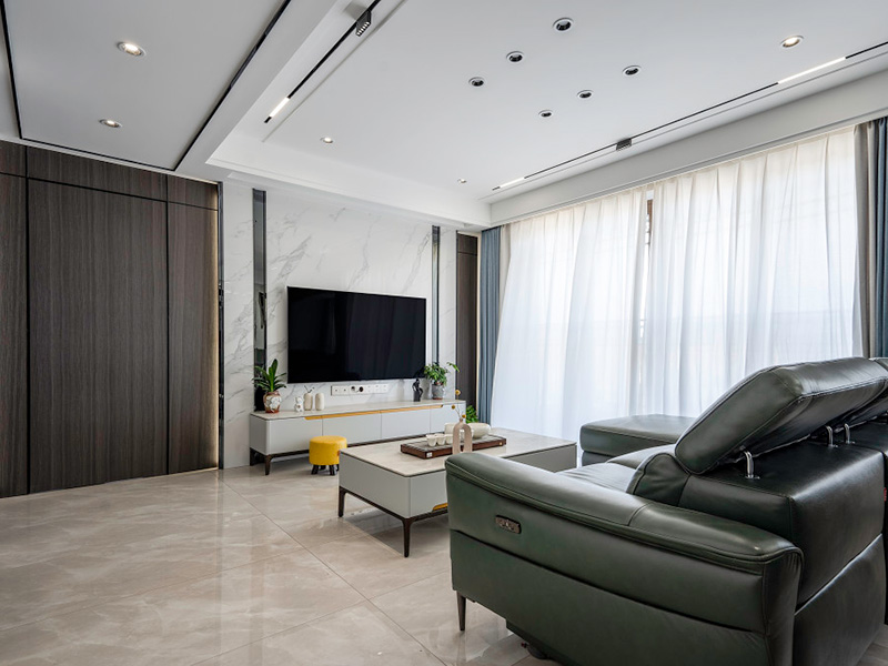 荊門市東寶區(qū)137平簡(jiǎn)約風(fēng)格裝修設(shè)計(jì)-電視背景墻