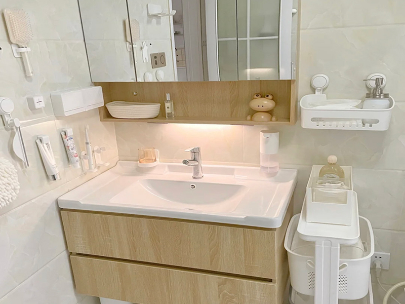 青島市即墨區(qū)68平公寓局部裝修設(shè)計-洗面盆設(shè)計